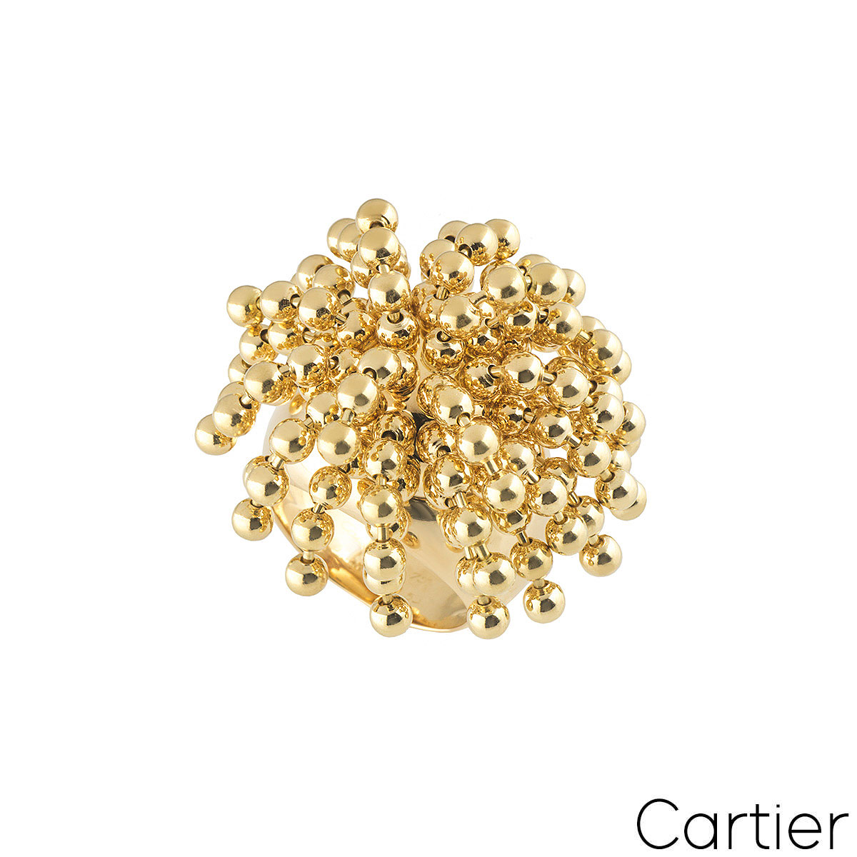 Cartier Yellow Gold Paris Nouvelle Vague Perreque Ring Size 49 N4244000